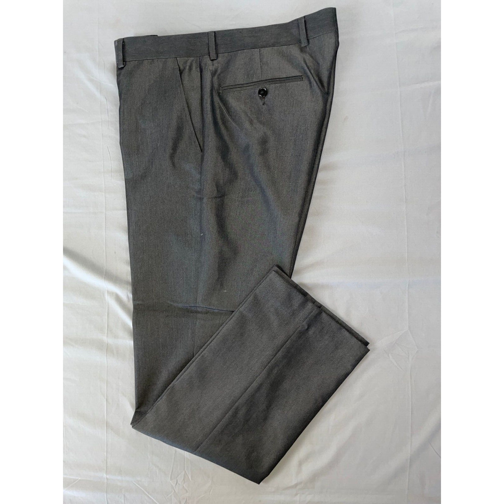 Perry Ellis Portfolio Flat Front Microfiber Dress Pants, Slacks. Men's 34X32 EUC